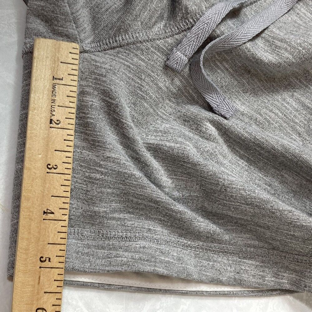 Drawstring Athletic Shorts Gray Women L 35x5 Pockets Relaxed Running - Picture 6 of 12